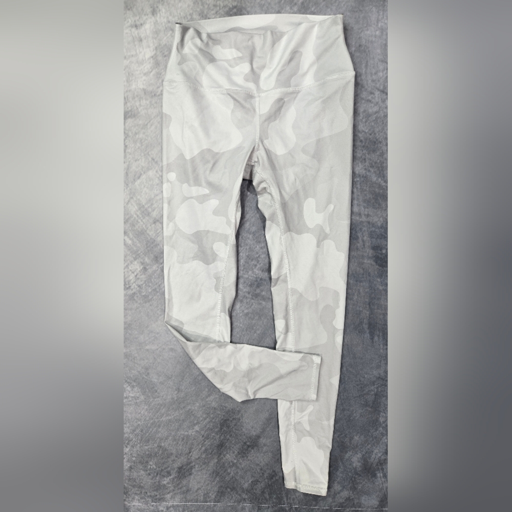 ALO Yoga Light Gray Logo Leggings